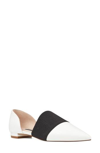 Women's Nine West Affable Flat M - White