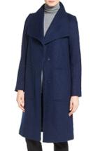 Women's Bernardo Textured Long Coat - Blue