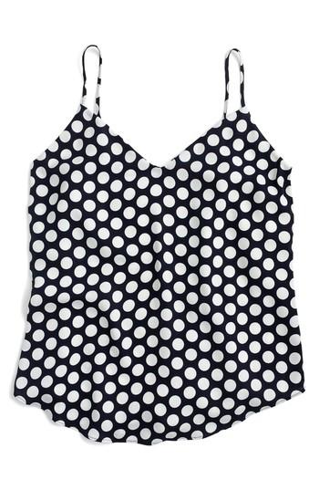 Women's J.crew Dot V-neck Camisole - Black