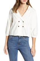 Women's J.o.a. Double Breasted Blouse - Ivory