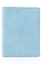 Hobo Quest Calfskin Leather Passport Wallet - Blue