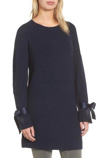 Women's Halogen Cozy Bow Sleeve Tunic - Blue