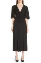 Women's Michael Kors Twist Front Midi Dress - Black