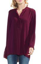 Women's Vince Camuto Soft Texture Henley Blouse, Size - Red