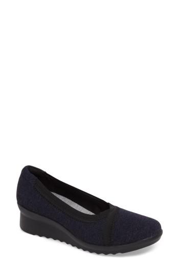 Women's Clarks Caddell Dash Wedge .5 N - Blue