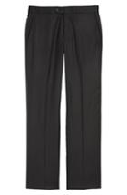 Men's Hickey Freeman Classic B Fit Flat Front Solid Wool Trousers