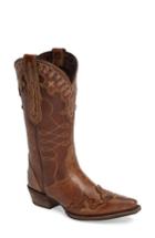 Women's Ariat Zealous Wingtip Western Boot .5 M - Brown