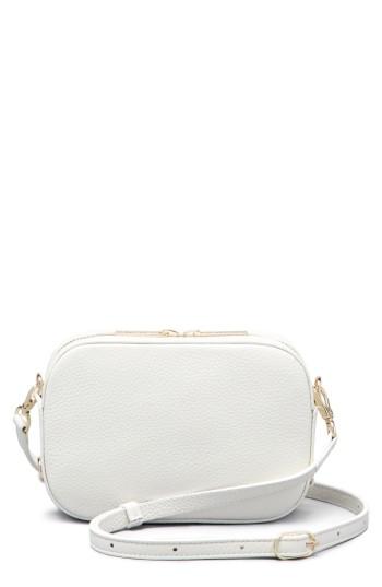Pop & Suki Personalized Leather Camera Bag - White