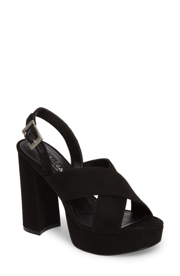 Women's Charles By Charles David Jagger Platform Sandal M - Black