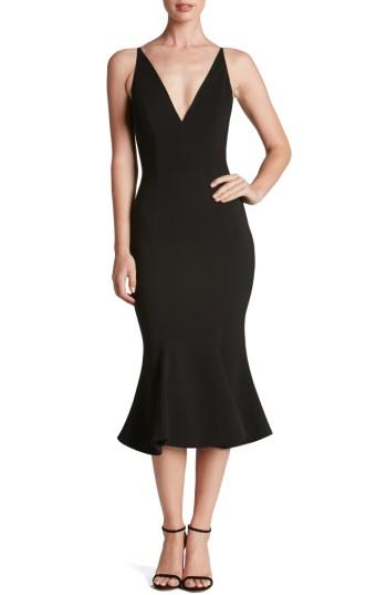 Women's Dress The Population Isabelle Crepe Mermaid Dress - Black