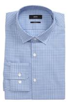 Men's Boss Marley Sharp Fit Check Dress Shirt .5r - Blue