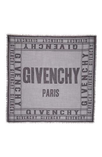 Women's Givenchy Logo Scarf, Size - Grey