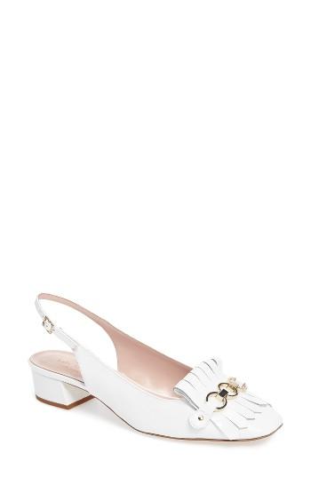 Women's Kate Spade New York Marianna Slingback Pump .5 M - White