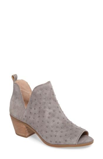 Women's Lucky Brand Barleena Peep Toe Bootie M - Grey