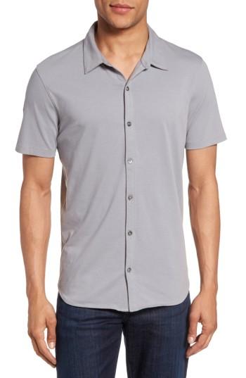 Men's Zachary Prell Knit Short Sleeve Sport Shirt, Size - Blue