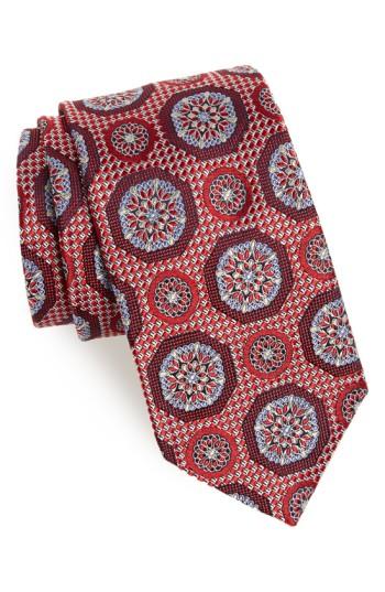 Men's John W. Nordstrom Woven Silk Tie, Size - Red