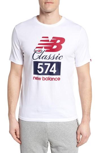 Men's New Balance Athletics Classic 574 Crewneck T-shirt - White