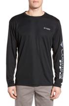 Men's Columbia Pfg Terminal Tackle Performance Long Sleeve T-shirt - Black