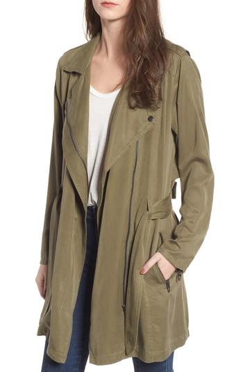 Women's Blanknyc Tencel Trench Coat - Green