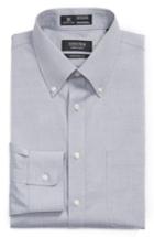 Men's Nordstrom Men's Shop Smartcare(tm) Traditional Fit Pinpoint Dress Shirt 34 - Blue