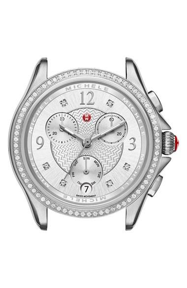 Women's Michele Belmore Chrono Diamond Diamond Dial Watch Case, 37mm