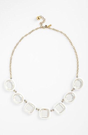 Kate Spade New York 'coated Confetti' Frontal Necklace White/