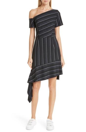 Women's Boss Kaloras Asymmetrical Pinstripe Dress