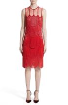 Women's Naeem Khan Tiered Beaded Fringe Dress