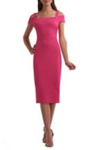 Women's Eci Cold Shoulder Ruffle Sheath Dress - Pink