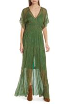 Women's Ba & Sh Wanda Metallic Accent Maxi Dress - Green