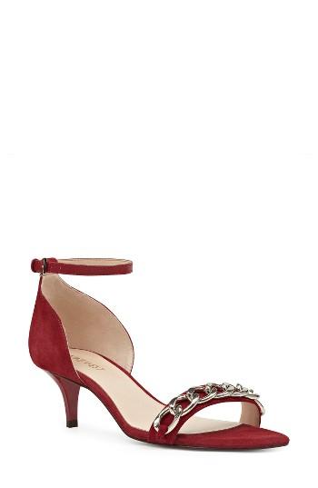 Women's Nine West Lioness Chain Link Sandal .5 M - Red