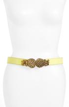 Women's Raina Pina Leather Belt, Size - Yellow