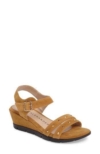 Women's Athena Alexander Cushe Studded Wedge Sandal M - Brown