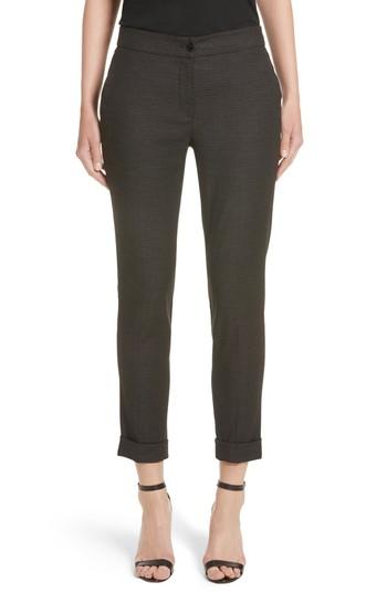 Women's Etro Dot Wool Blend Crop Pants Us / 50 It - Black