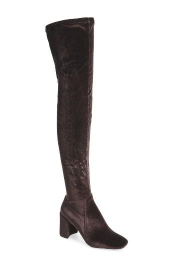 Women's Jeffrey Campbell 'cienega' Over The Knee Boot M - Grey