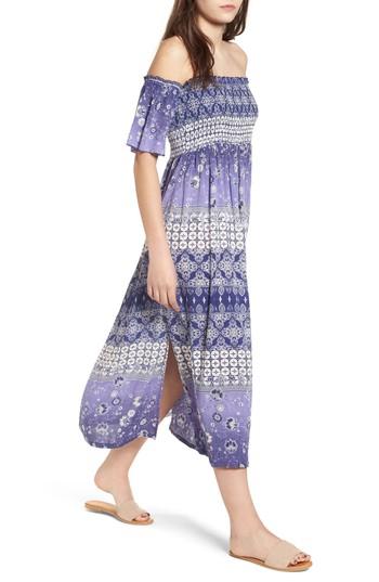 Women's Raga Luana Off The Shoulder Midi Dress - Purple