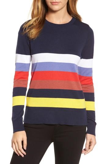 Petite Women's Halogen Bow Back Sweater, Size P - Blue