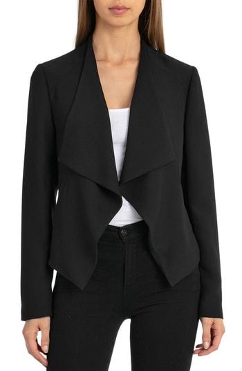 Women's Bagatelle Crepe Drape Jacket - Black