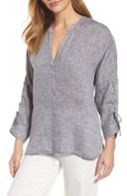 Women's Nic + Zoe Cliff View Linen Top - Grey