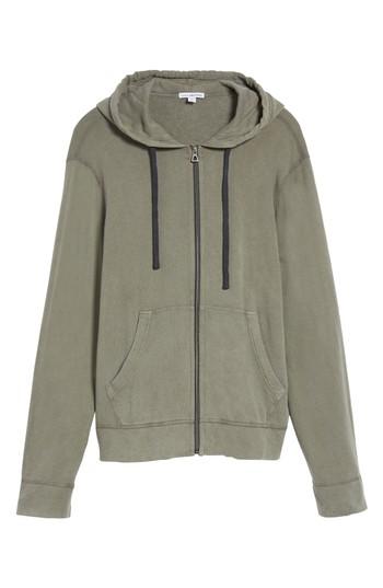 Men's James Perse Classic Zip Hoodie (l) - Grey