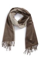 Men's Salvatore Ferragamo Double Woven Silk Scarf, Size - Beige