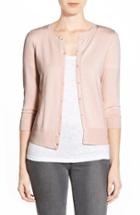 Petite Women's Halogen Three Quarter Sleeve Cardigan P - Pink