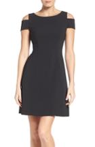 Women's Adrianna Papell Cold Shoulder Stretch A-line Dress
