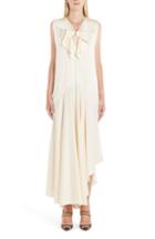 Women's Fendi Ruffle Satin Dress Us / 38 It - White