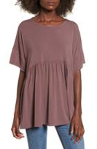 Women's Soprano Oversize Peplum Tee - Purple