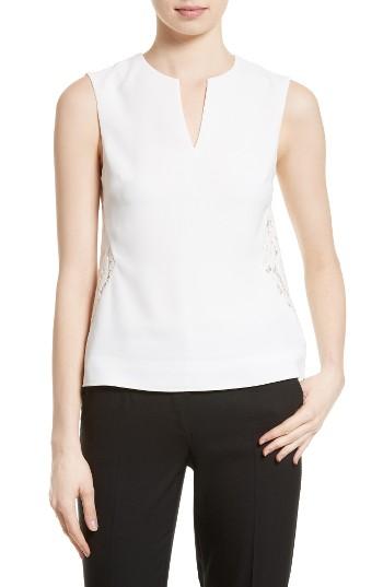 Women's Ted Baker London Sasica Lace Back Shell - White