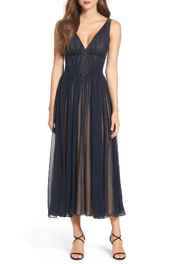 Women's Vera Wang Chiffon Fit & Flare Dress - Blue
