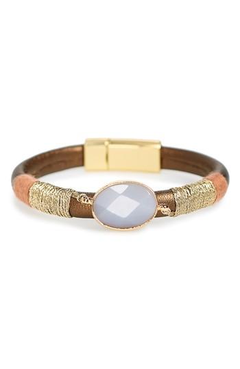 Women's Panacea Leather & Agate Bracelet