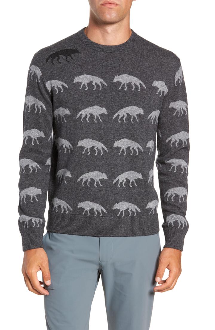 Men's Greyson Alphawolf Intarsia Crewneck Sweater