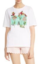 Women's Maje Tisha Embroidered Tee - White
